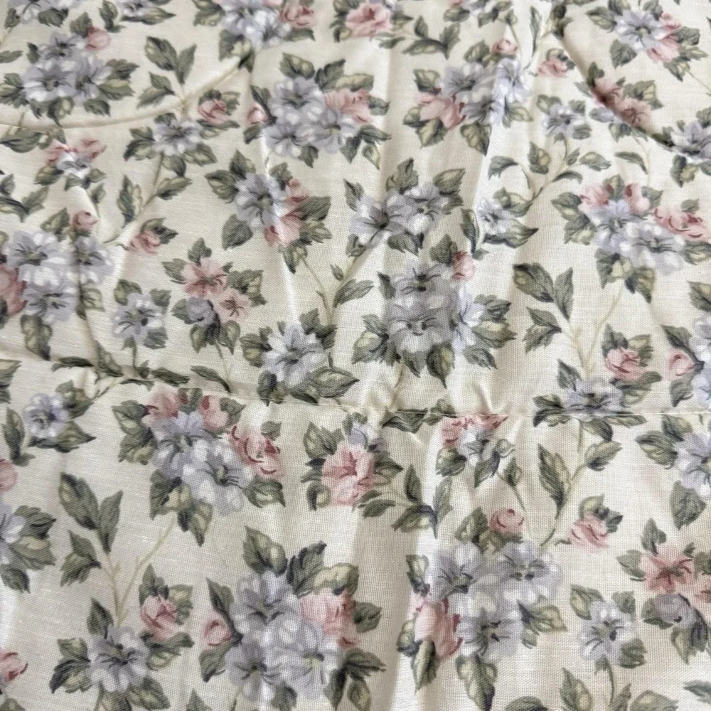 Vintage Bibb Queen Comforter Floral Cabbage Rose Reversible Cottagecore 88x86